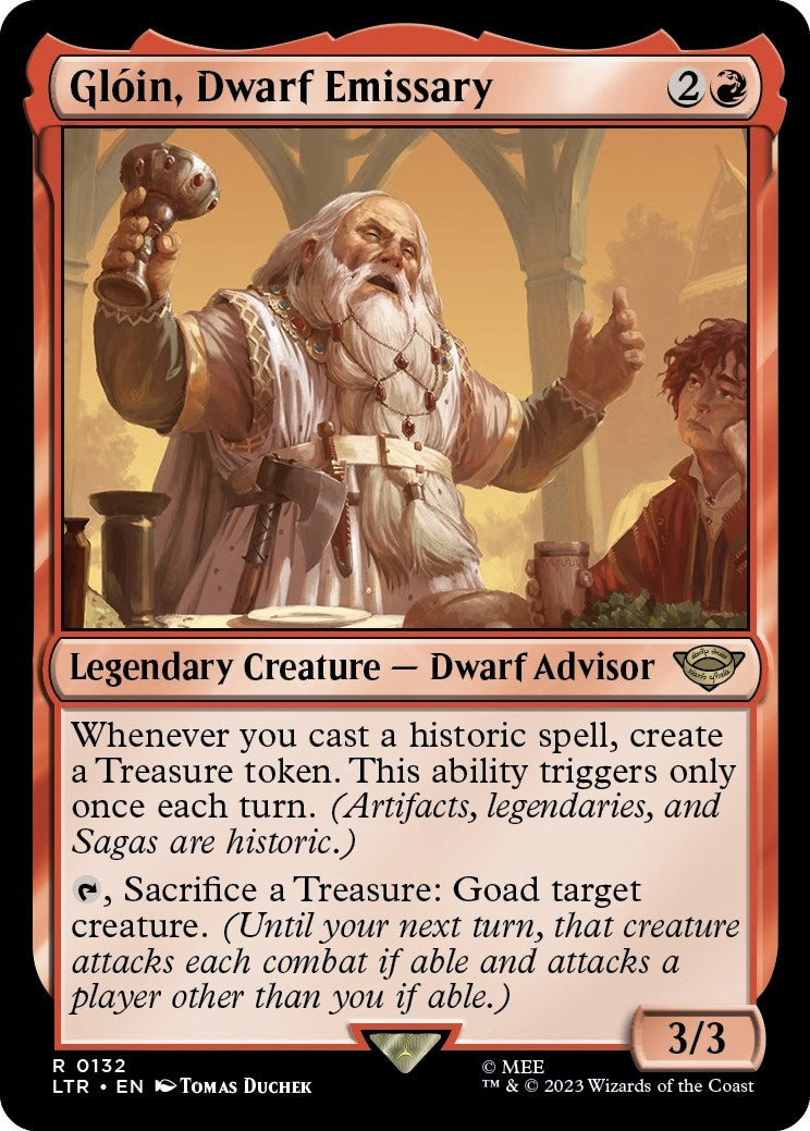 Image for Gloin, Dwarf Emissary (132) (LTR) - Magic: The Gathering