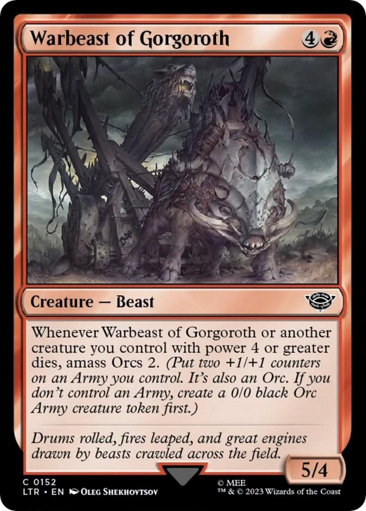 Image for Warbeast of Gorgoroth (152) (LTR) - Magic: The Gathering
