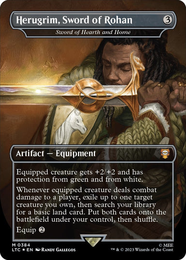 Image for Herugrim, Sword of Rohan - Sword of Hearth and Home (Surge Foil) (384) (LTC) - Magic: The Gathering