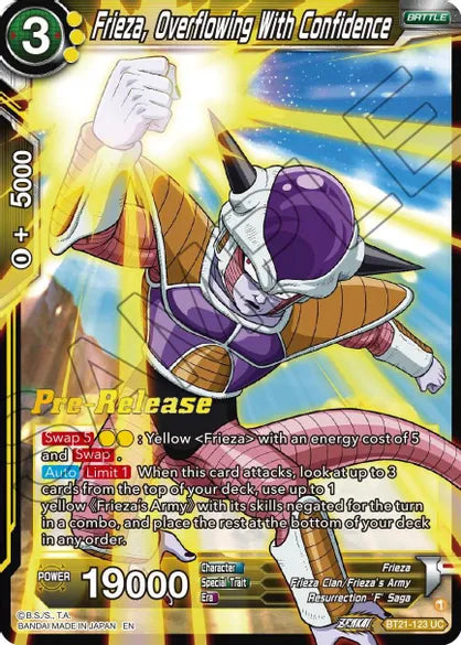 PRE RELEASE - Frieza, Overflowing With Confidence BT21-123