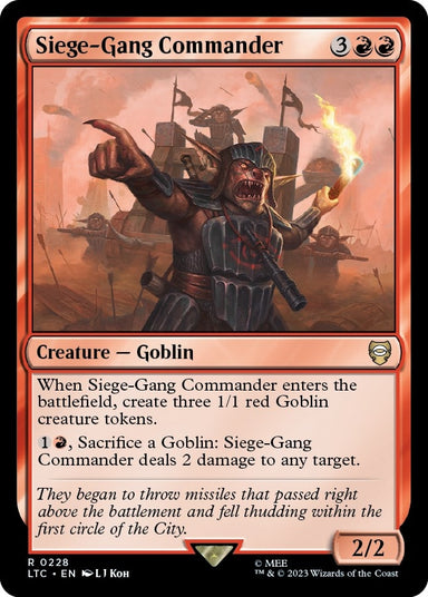 Image for Siege-Gang Commander (228) (LTC) - Magic: The Gathering