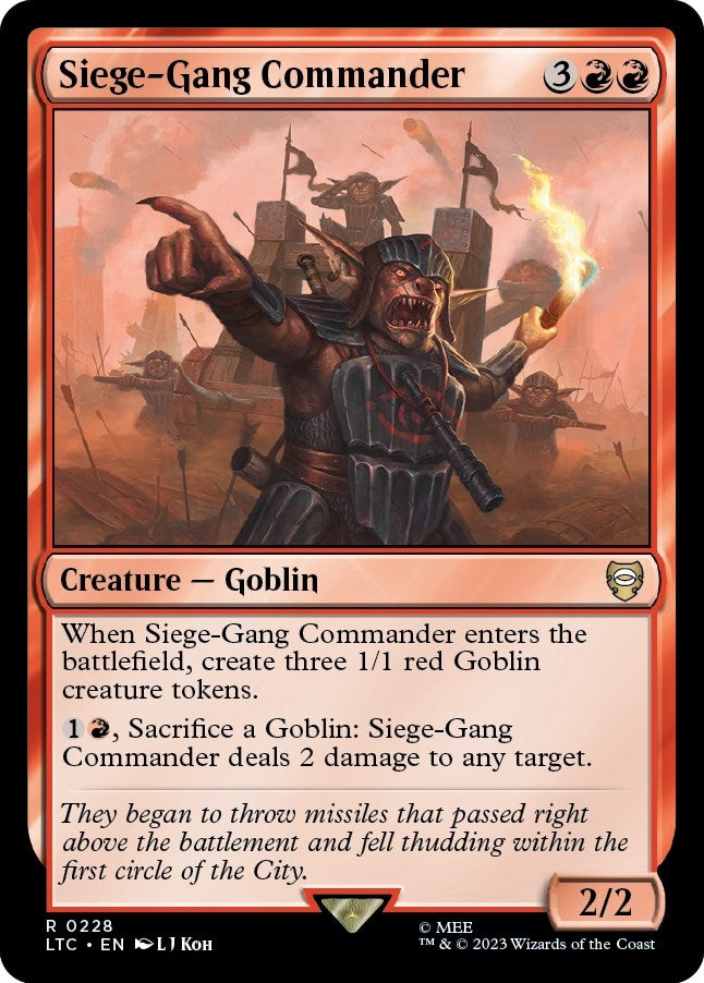 Image for Siege-Gang Commander (228) (LTC) - Magic: The Gathering