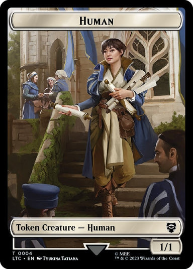 Image for Human // Human Soldier (0001) Double-Sided Token (4 // 1) - Magic: The Gathering