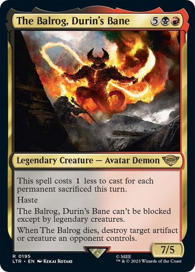 Image for The Balrog, Durin's Bane (195) (LTR) - Magic: The Gathering