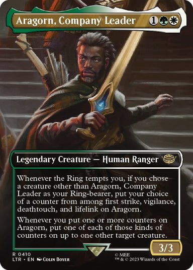 Image for Aragorn, Company Leader (Borderless) (410) (LTR) - Magic: The Gathering