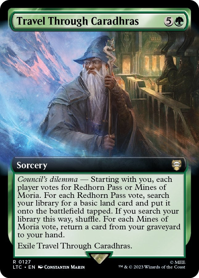 Image for Travel Through Caradhras (Extended Art) (127) - Magic: The Gathering
