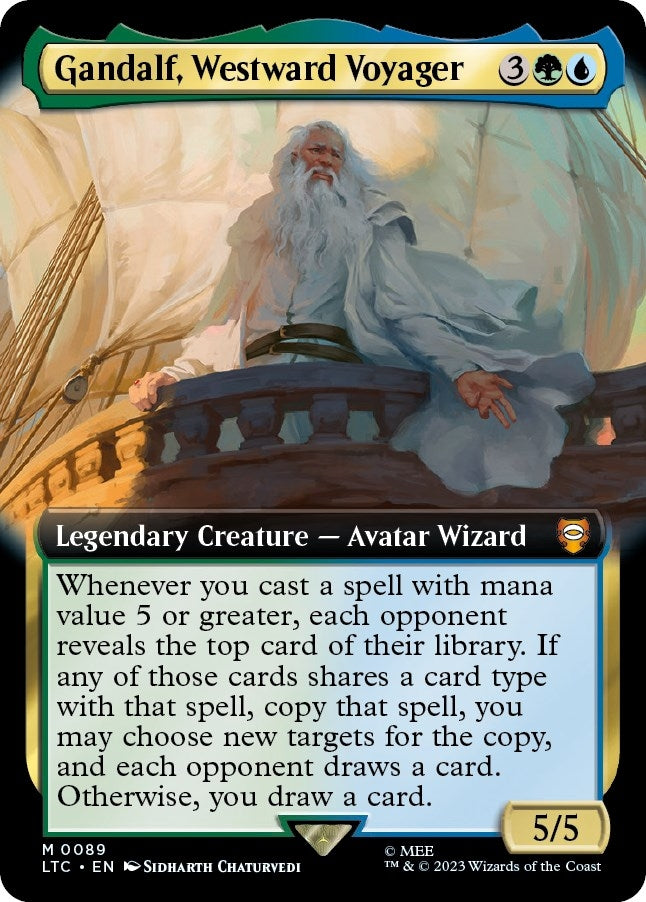 Image for Gandalf, Westward Voyager (Extended Art) (89) - Magic: The Gathering