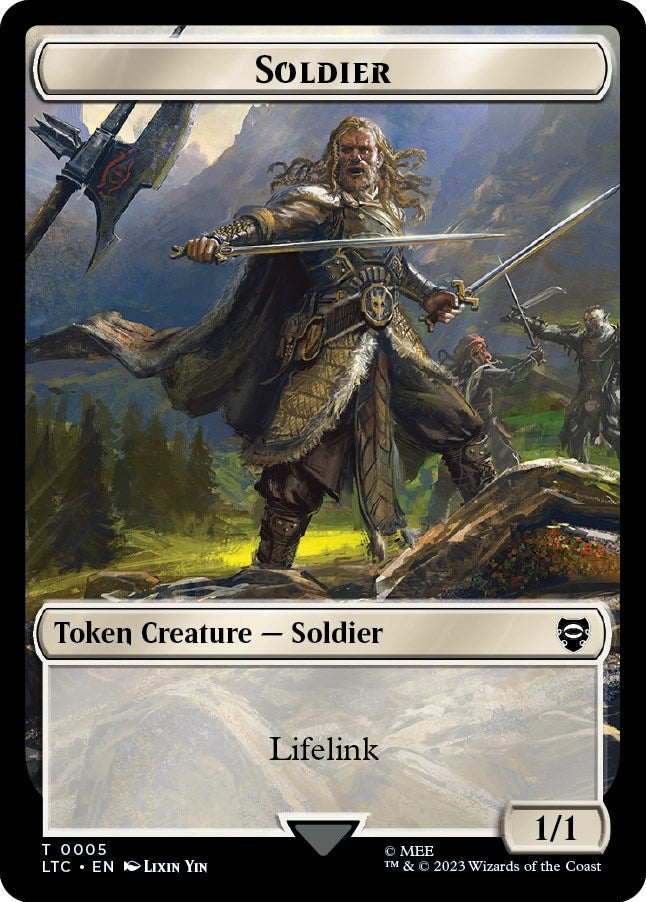 Image for Soldier // Food (0010) Double-Sided Token (5 // 10) - Magic: The Gathering