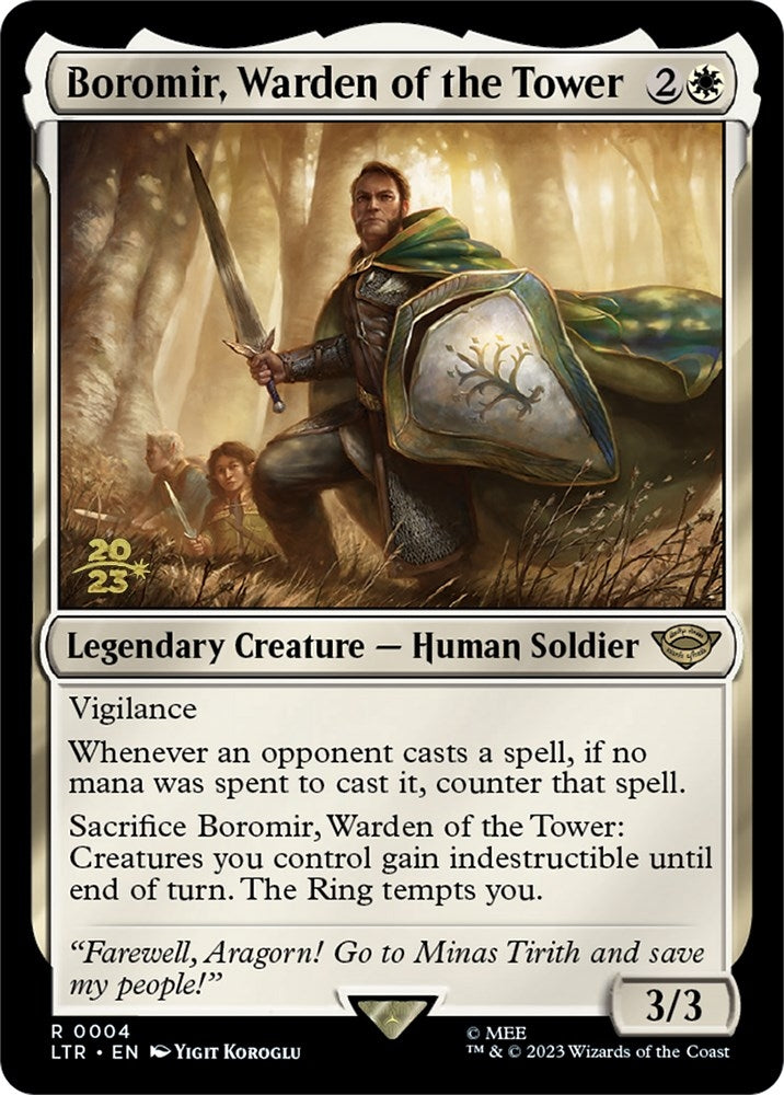 Image for Boromir, Warden of the Tower (4) (Prerelease Cards) (PRE) - Magic: The Gathering