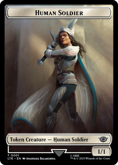 Image for Human Soldier (0001) // Food (0009) Double-Sided Token (1 // 9) (LTR) - Magic: The Gathering
