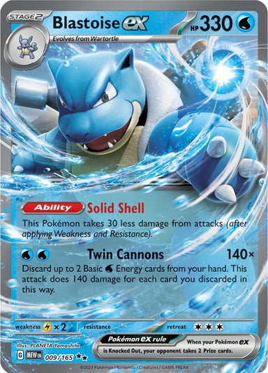 Image for Blastoise ex (009/165) (MEW) - Pokemon