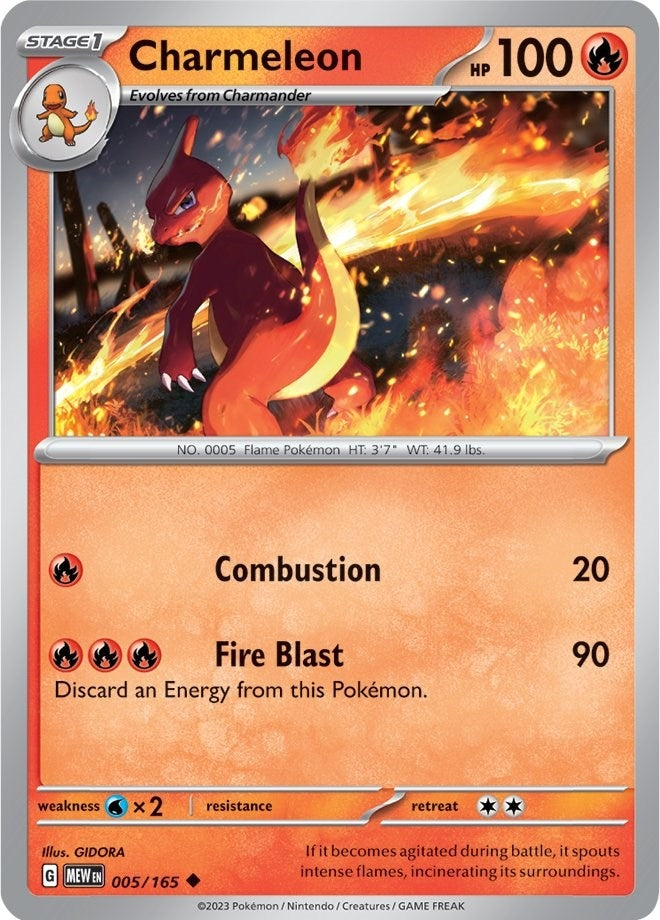Image for Charmeleon (005/165) (SV: Scarlet & Violet 151) - Pokemon