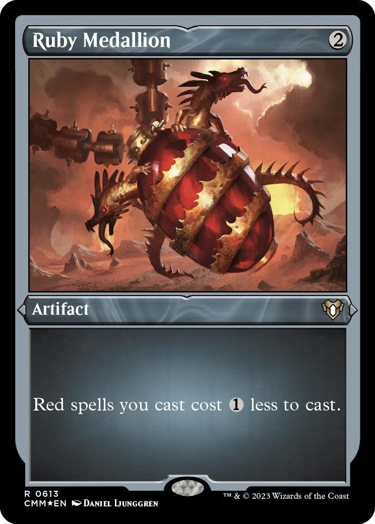 Image for Ruby Medallion (Foil Etched) (613) (Commander Masters) - Magic: The Gathering