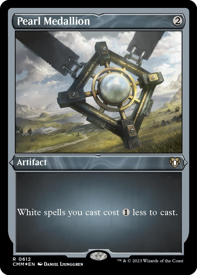 Image for Pearl Medallion (Foil Etched) (612) (Commander Masters) - Magic: The Gathering