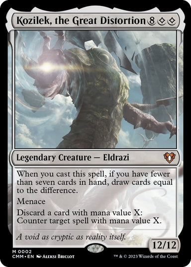 Image for Kozilek, the Great Distortion (2) (Commander Masters) - Magic: The Gathering
