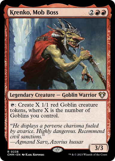 Image for Krenko, Mob Boss (238) (Commander Masters) - Magic: The Gathering