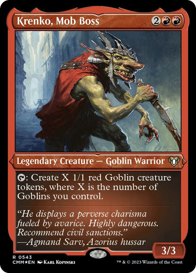 Image for Krenko, Mob Boss (Foil Etched) (543) (Commander Masters) - Magic: The Gathering