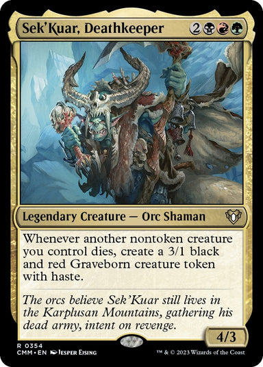 Image for Sek'Kuar, Deathkeeper (354) (Commander Masters) - Magic: The Gathering