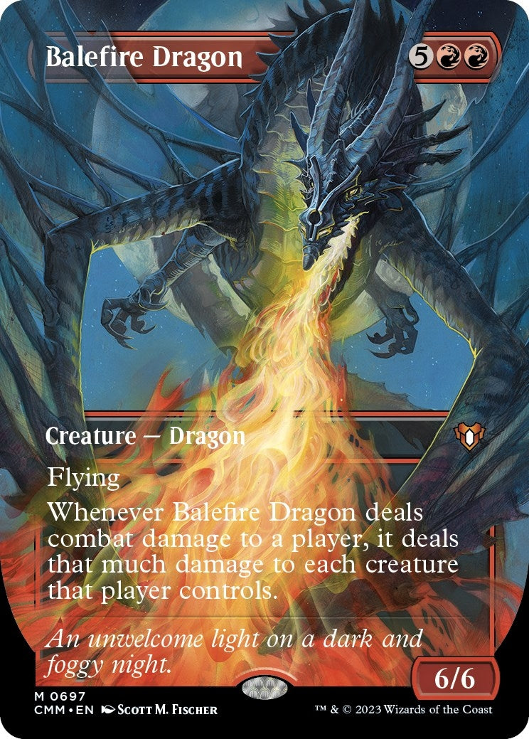 Image for Balefire Dragon (Borderless) (697) (Commander Masters) - Magic: The Gathering