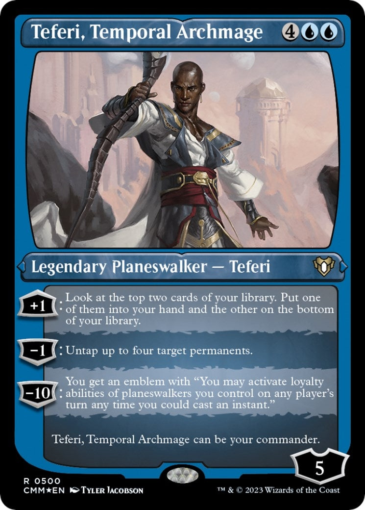 Image for Teferi, Temporal Archmage (Foil Etched) (500) (Commander Masters) - Magic: The Gathering