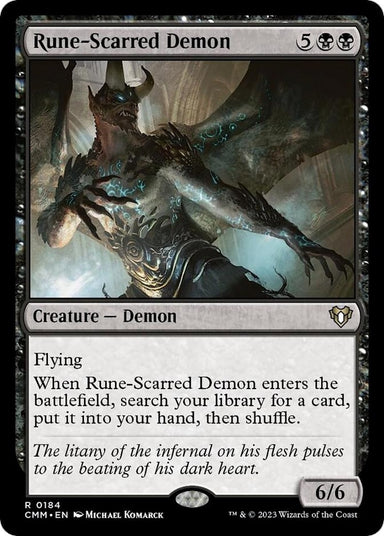 Image for Rune-Scarred Demon (184) (Commander Masters) - Magic: The Gathering