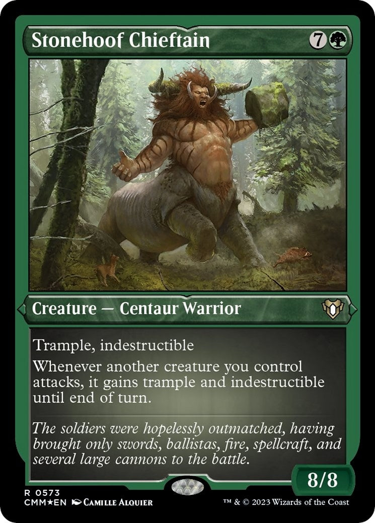 Image for Stonehoof Chieftain (Foil Etched) (573) (Commander Masters) - Magic: The Gathering