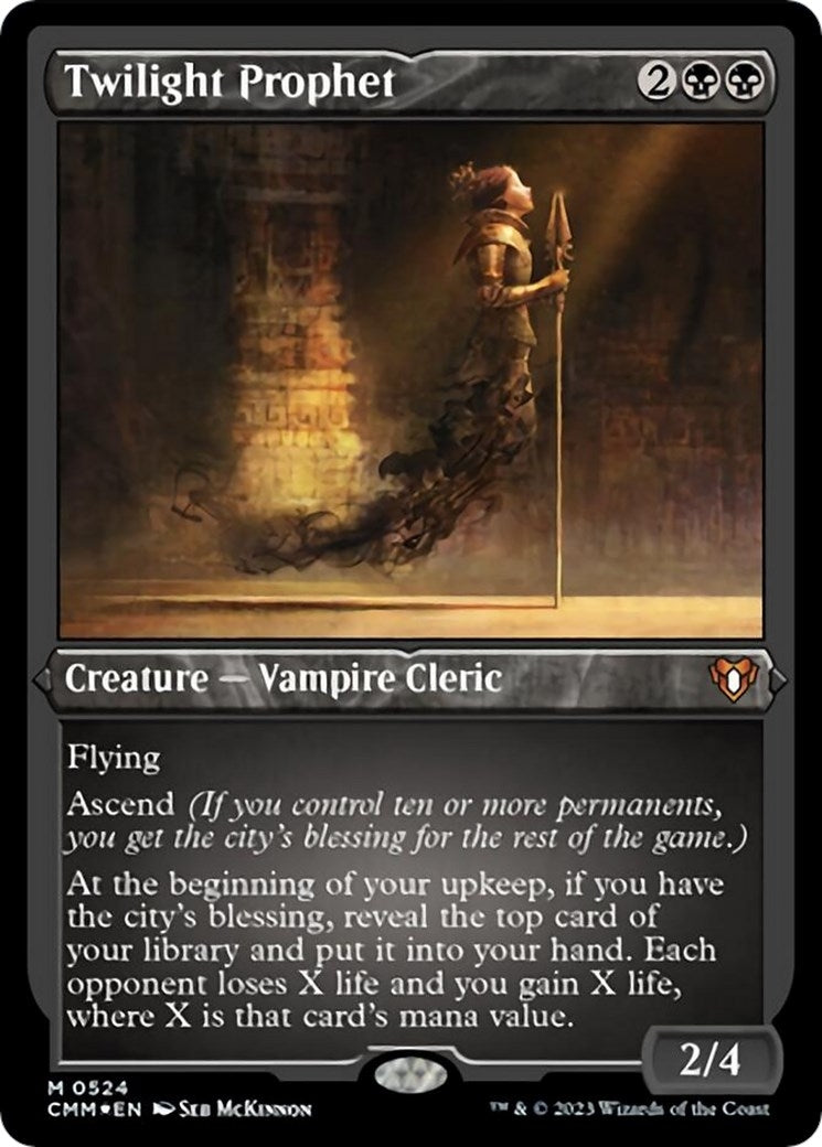 Image for Twilight Prophet (Foil Etched) (524) (Commander Masters) - Magic: The Gathering