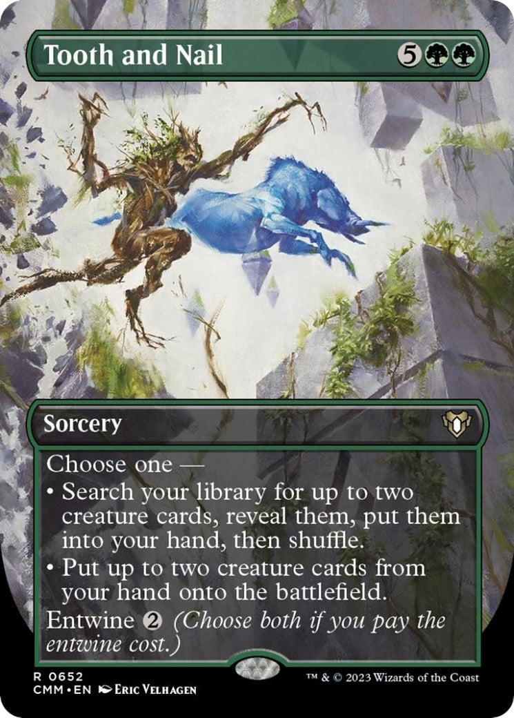 Image for Tooth and Nail (Borderless) (652) (Commander Masters) - Magic: The Gathering