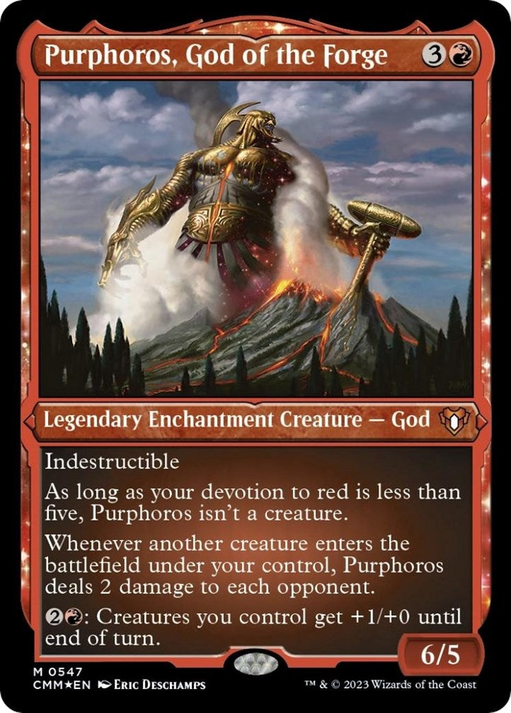 Image for Purphoros, God of the Forge (Foil Etched) (547) (Commander Masters) - Magic: The Gathering