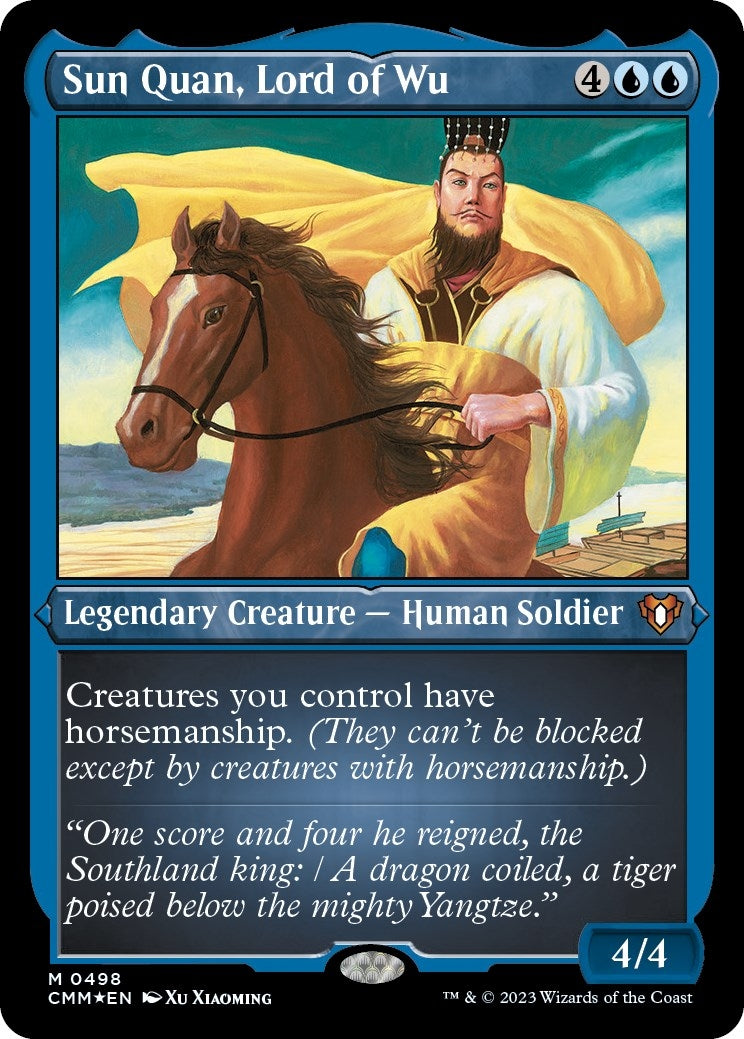 Image for Sun Quan, Lord of Wu (Foil Etched) (498) (Commander Masters) - Magic: The Gathering