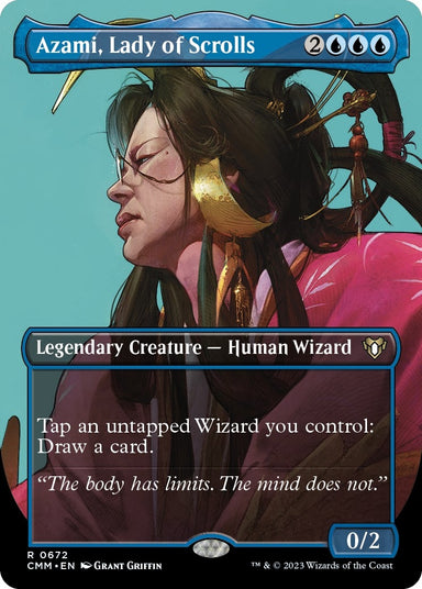 Image for Azami, Lady of Scrolls (Borderless) (672) (Commander Masters) - Magic: The Gathering