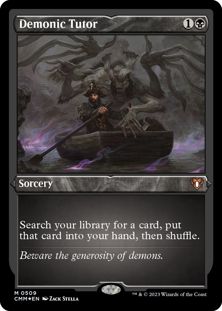 Image for Demonic Tutor (Foil Etched) (509) (Commander Masters) - Magic: The Gathering