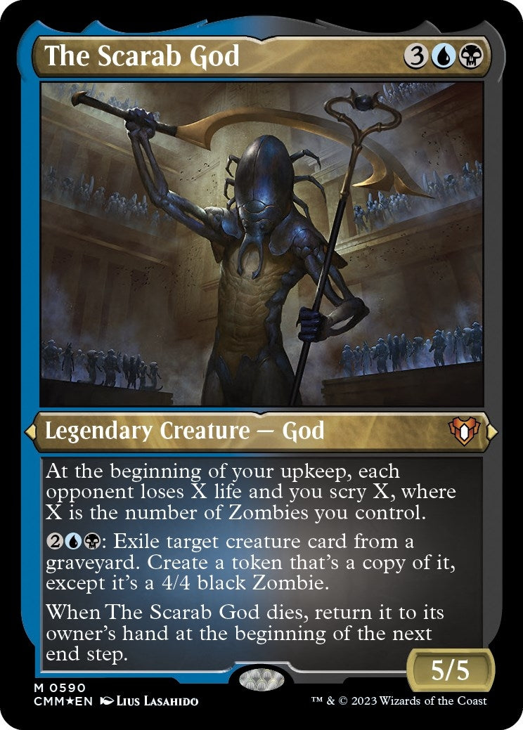 Image for The Scarab God (Foil Etched) (590) (CMM) - Magic: The Gathering