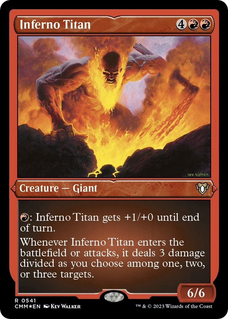 Image for Inferno Titan (Foil Etched) (541) (Commander Masters) - Magic: The Gathering