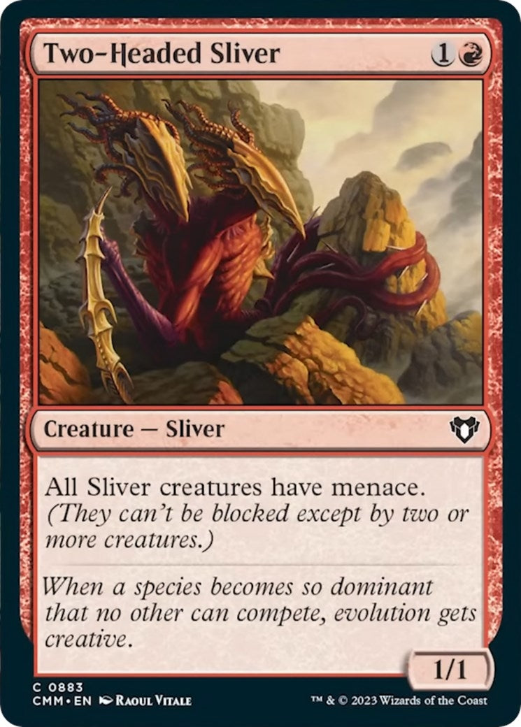 Image for Two-Headed Sliver (883) (Commander Masters) - Magic: The Gathering