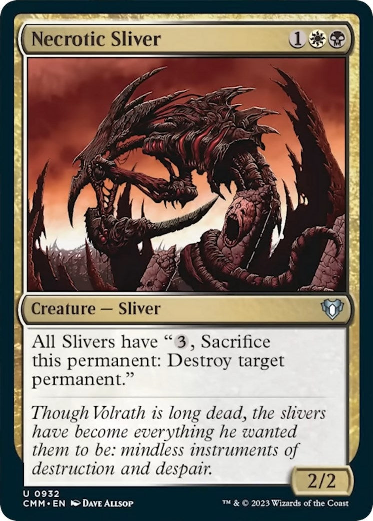 Image for Necrotic Sliver (932) (Commander Masters) - Magic: The Gathering