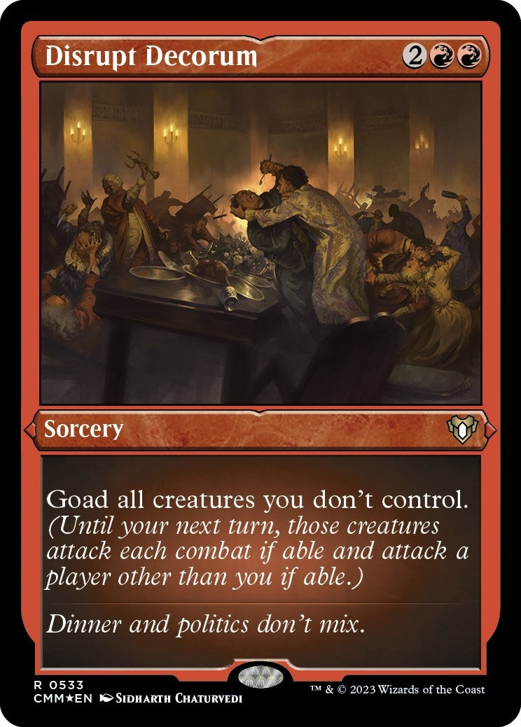 Image for Disrupt Decorum (Foil Etched) (533) (Commander Masters) - Magic: The Gathering