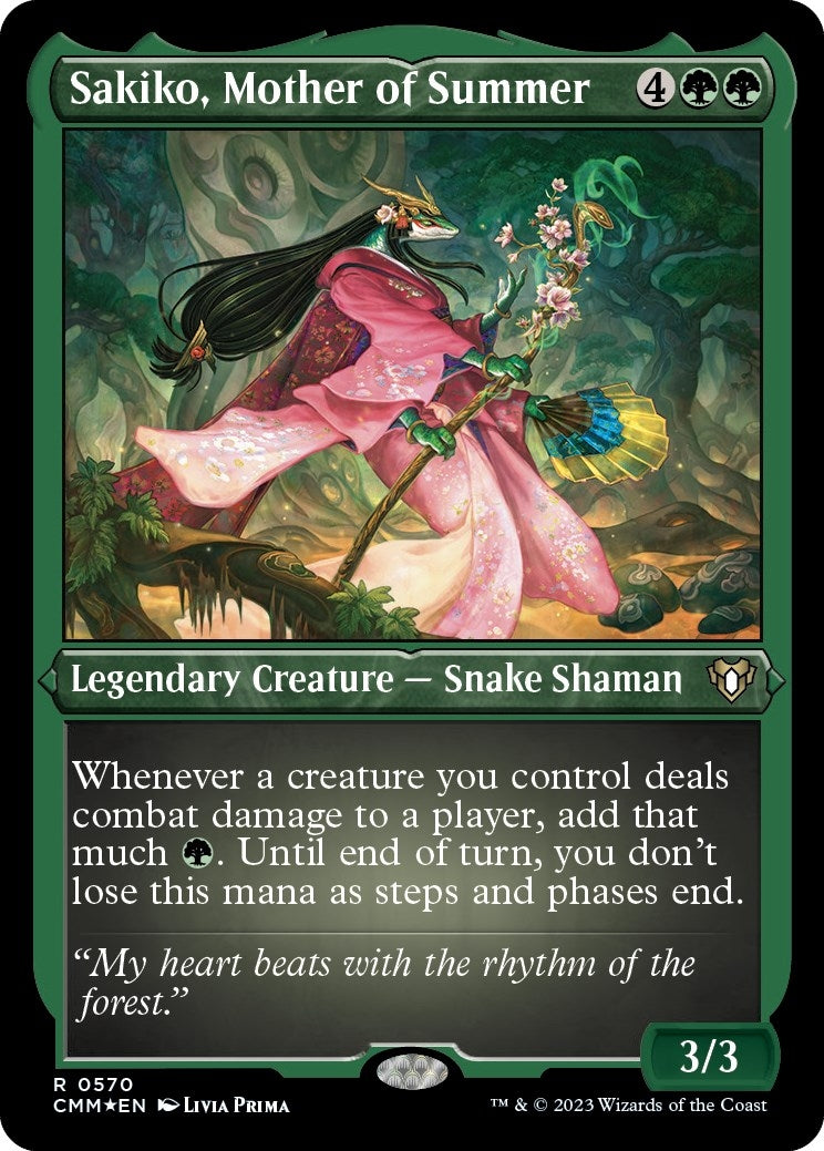 Image for Sakiko, Mother of Summer (Foil Etched) (570) (Commander Masters) - Magic: The Gathering