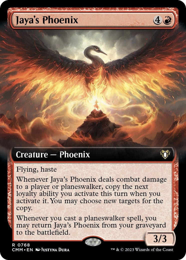 Image for Jaya's Phoenix (Extended Art) (768) (Commander Masters) - Magic: The Gathering