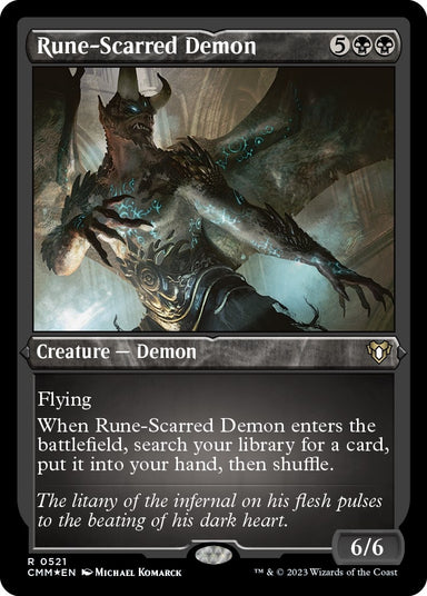 Image for Rune-Scarred Demon (Foil Etched) (521) (Commander Masters) - Magic: The Gathering