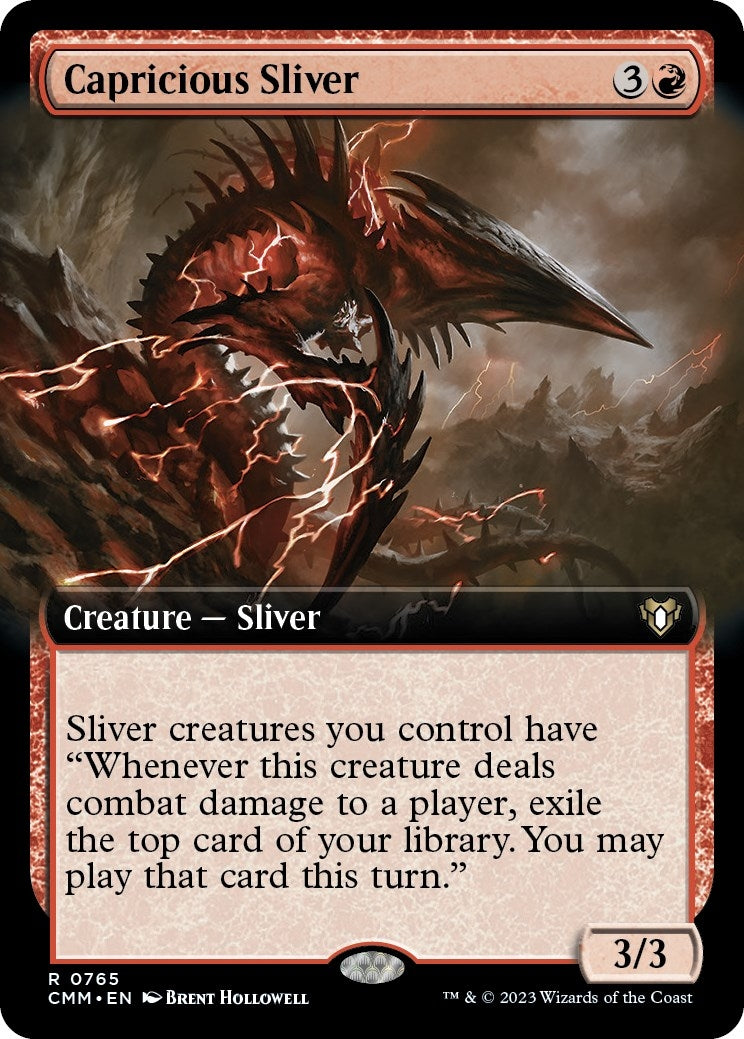 Image for Capricious Sliver (Extended Art) (765) (Commander Masters) - Magic: The Gathering
