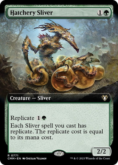 Image for Hatchery Sliver (Extended Art) (771) (Commander Masters) - Magic: The Gathering