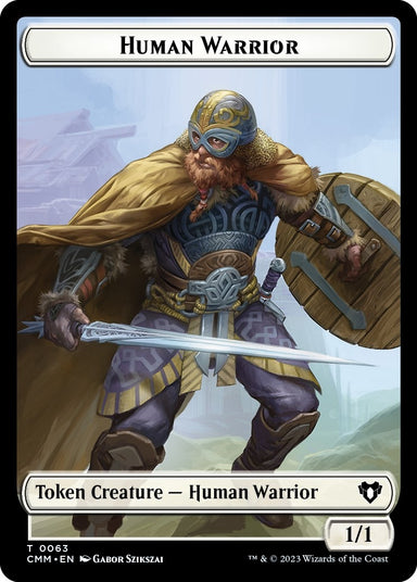 Image for Human Warrior // Zombie Army Double-Sided Token (63 // 69) (Commander Masters) - Magic: The Gathering