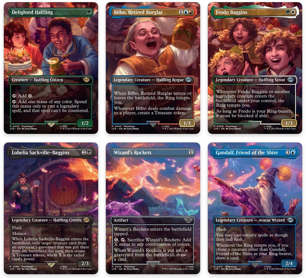 Image for Bilbo's Birthday Party Scene [Set of 6] (399-404) (LTR) - Magic: The Gathering