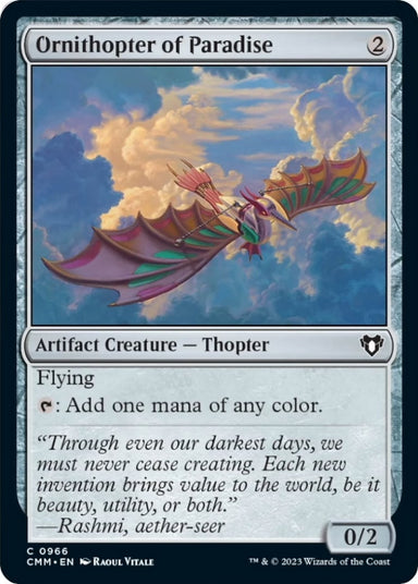 Image for Ornithopter of Paradise (966) (Commander Masters) - Magic: The Gathering