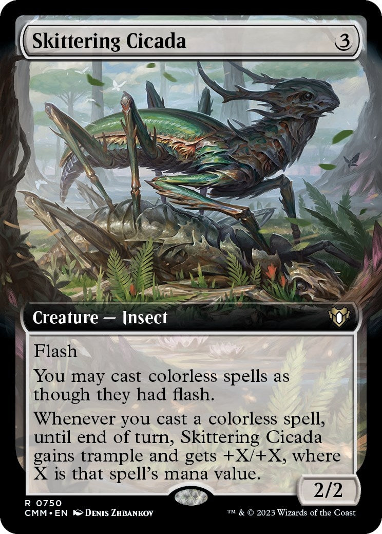 Image for Skittering Cicada (Extended Art) (750) (Commander Masters) - Magic: The Gathering