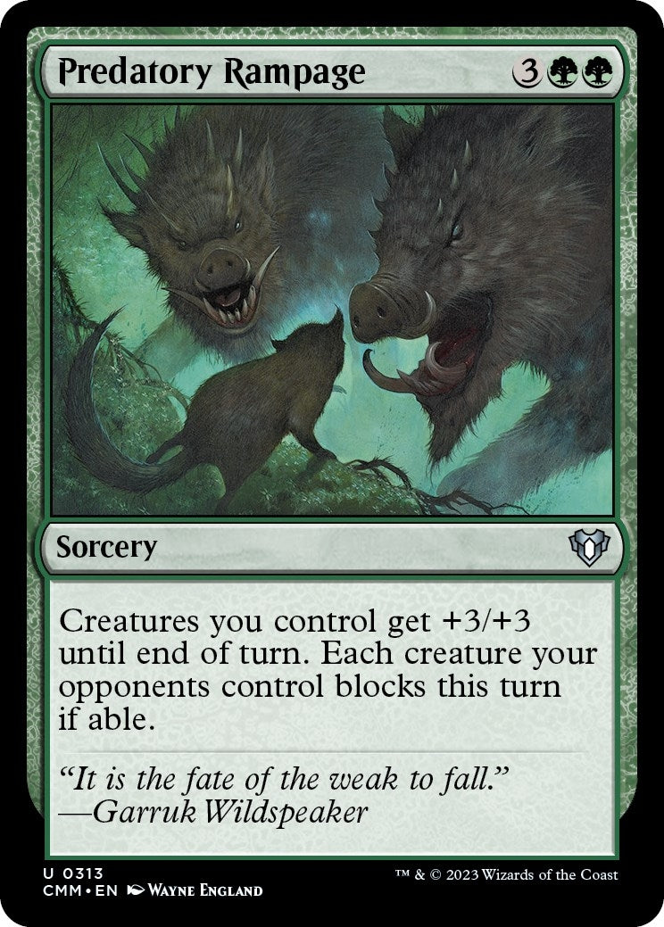 Image for Predatory Rampage (313) (Commander Masters) - Magic: The Gathering