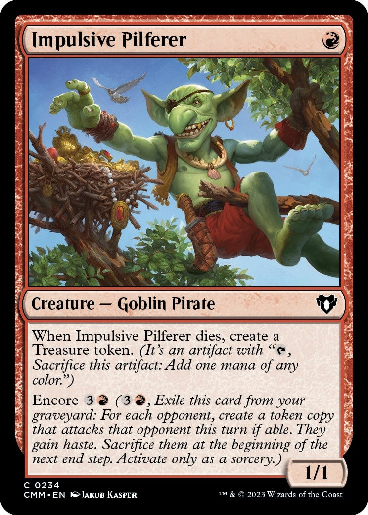 Image for Impulsive Pilferer (234) (Commander Masters) - Magic: The Gathering