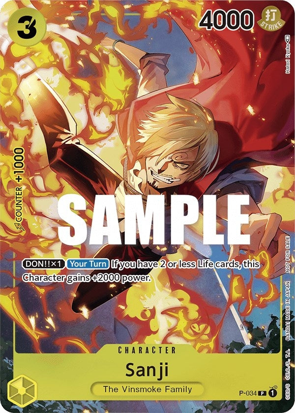 Sanji (Event Pack Vol. 2) (P-034) (One Piece Promotion Cards)