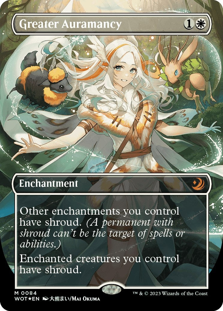 Image for Greater Auramancy (Anime Borderless) (Confetti Foil) (84) (Wilds of Eldraine: Enchanting Tales) (WOT) - Magic: The Gathering